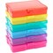 7 Pieces 4 x 6 Inch Photo Storage Box with 6 Inner Cases, Plastic Box for Stickers, Crafts, Seeds, Art Supplies, Craft Organizers and Storage for Home, School, Classroom